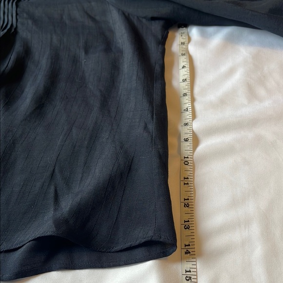 Nanette Lepore Black Puff Sleeve Blouse with Sailor Collar Size XL EUC Business - Picture 7 of 7